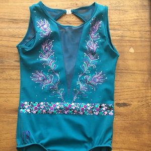 Sylvia P gymnastics leotard - jungle (size 12)